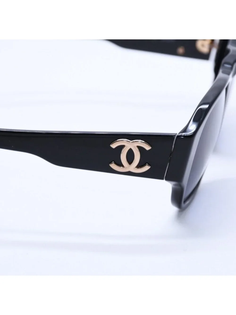 Chanel Sunglasses Eyewear CC Logo Acetate Black